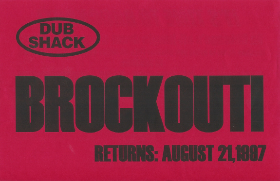 BROCKOUT! Returns, August 21, 1997 (front)