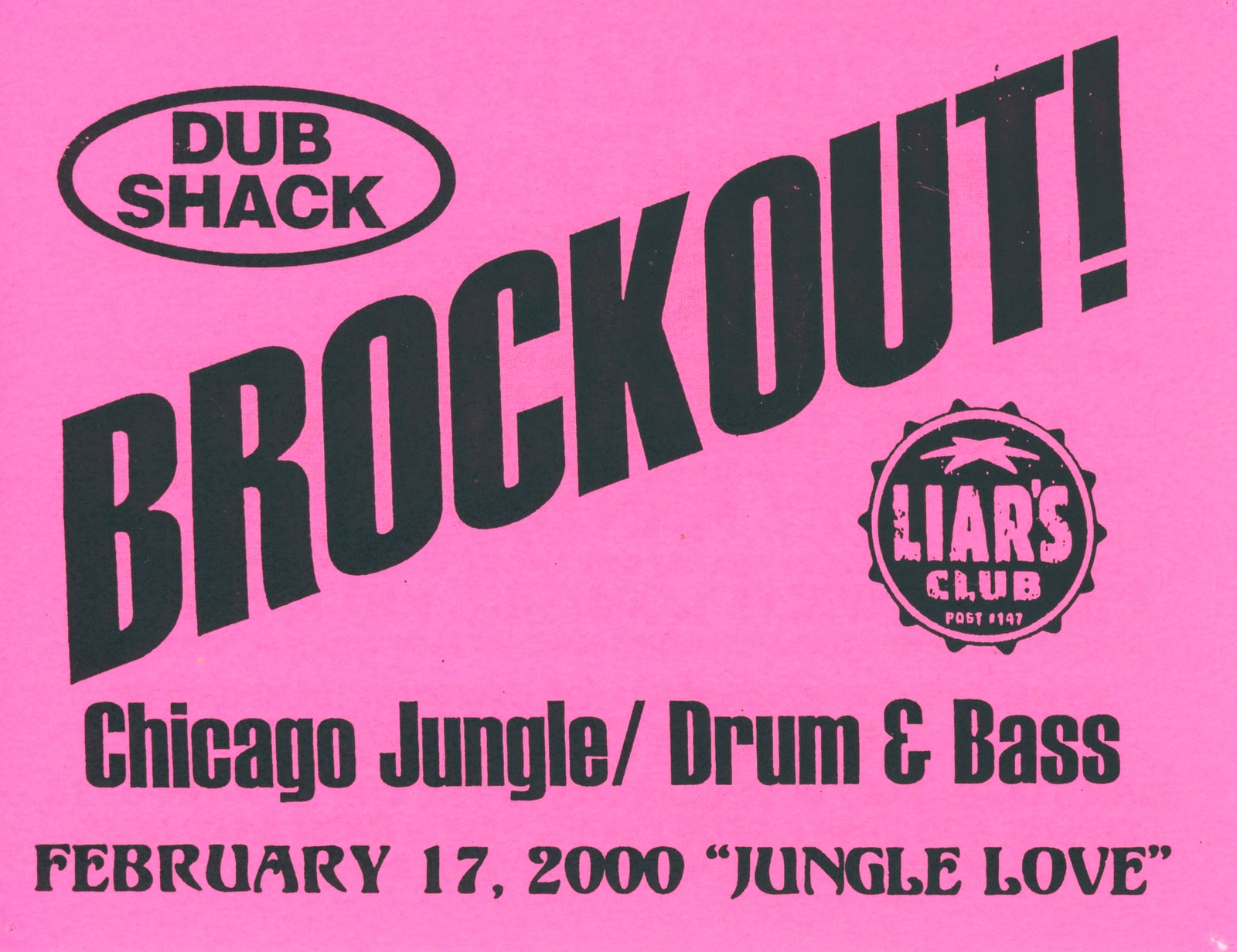 BROCKOUT! Jungle Love, February 17, 2000 (front)