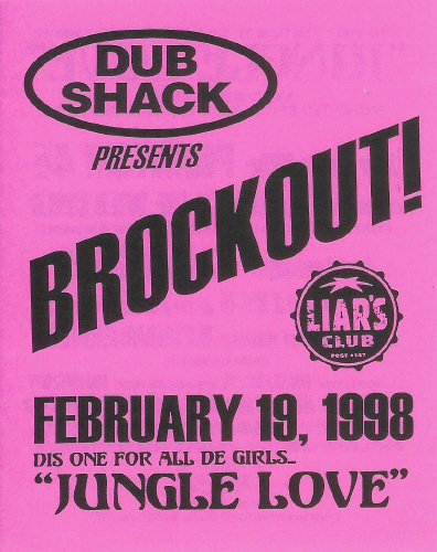 BROCKOUT! Jungle Love, February 19, 1998 (front)