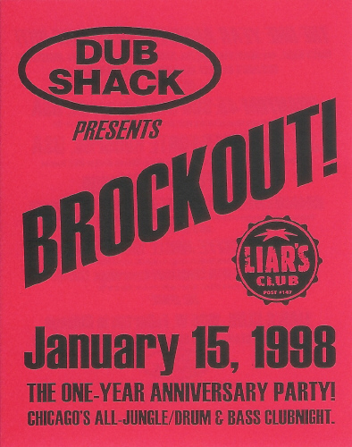 BROCKOUT! One-Year Anniversary Party, January 15, 1998 (front)