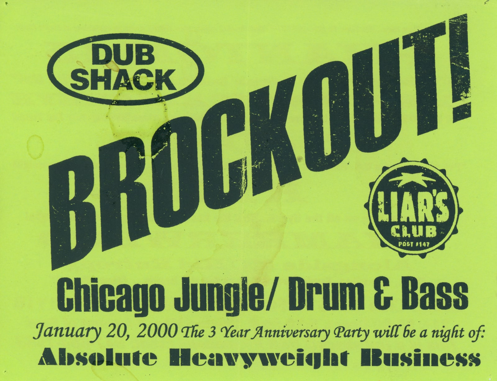 BROCKOUT! Absolute Heavyweight Business, January 20, 2000 (front)