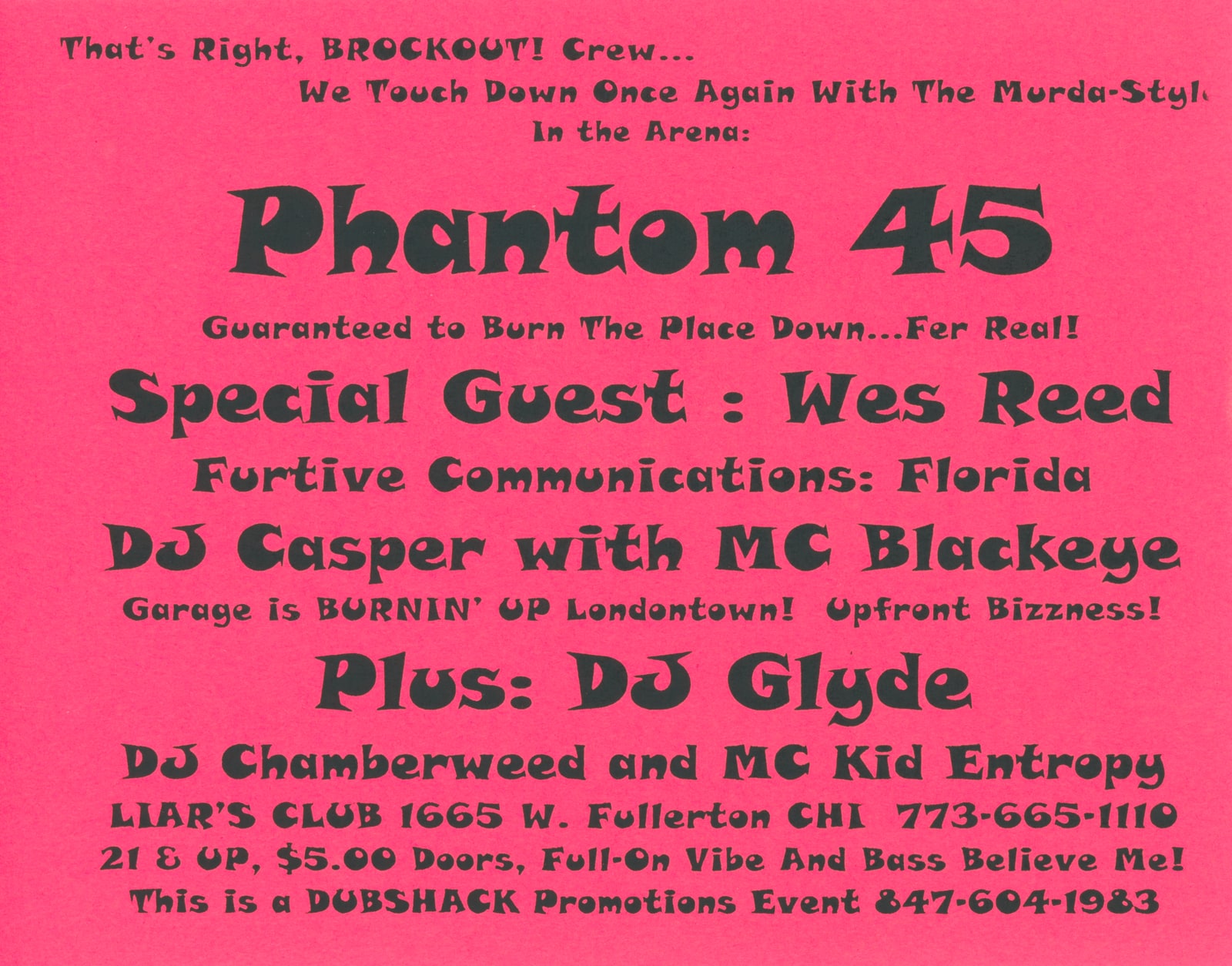 BROCKOUT! Murda-Style, March 16, 2000 (back)