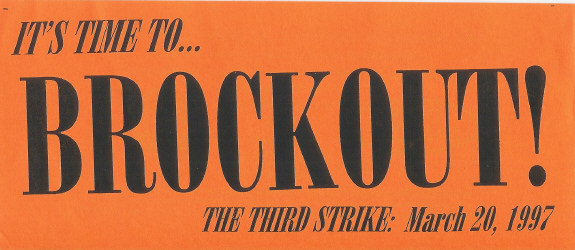 BROCKOUT! The Third Strike, March 20, 1997 (front)