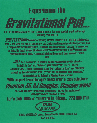 Gravitational Pull: The Moving Shadow Tour, September 4, 1997 (back)