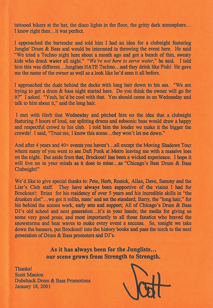 Babylon Shall Fall! The Final BROCKOUT!, January 18, 2001 (inside)
