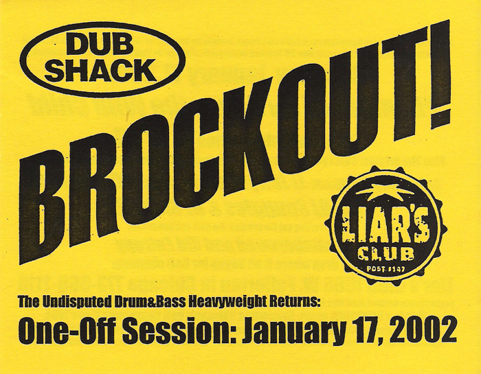 BROCKOUT! One-Off Session, January 17, 2002 (front)