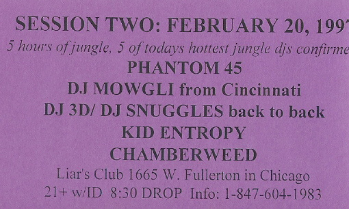 BROCKOUT! Session Two, February 20, 1997 (back)